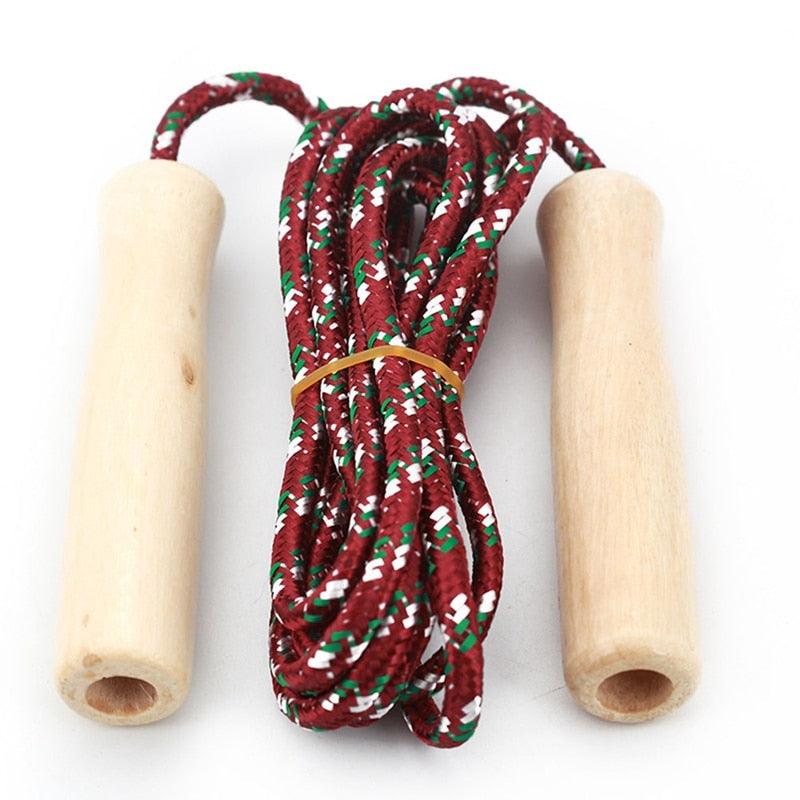 Kids Skipping Jump Rope Practice Speed Wood Grip Handle Children Kid Fitness Training Outdoor Activity for Kids Great Party Favor