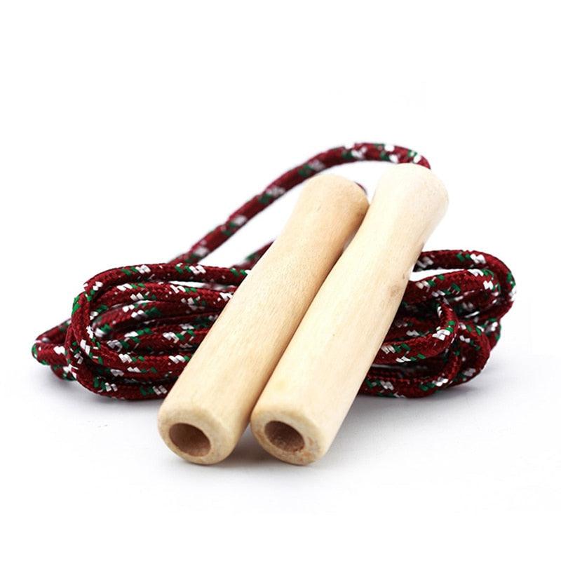 Kids Skipping Jump Rope Practice Speed Wood Grip Handle Children Kid Fitness Training Outdoor Activity for Kids Great Party Favor