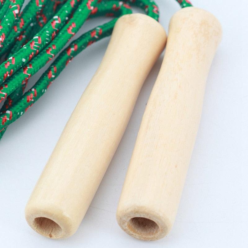 Kids Skipping Jump Rope Practice Speed Wood Grip Handle Children Kid Fitness Training Outdoor Activity for Kids Great Party Favor
